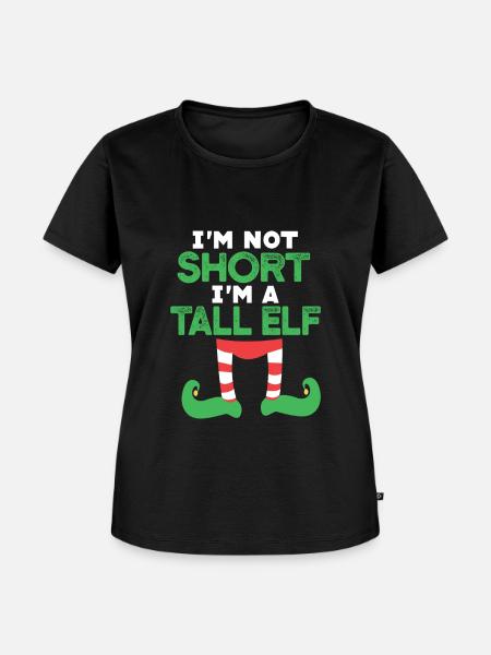 Großer Elf Elf Weihnachten - Frauen Premium Bio T-Shirt - Schwarz