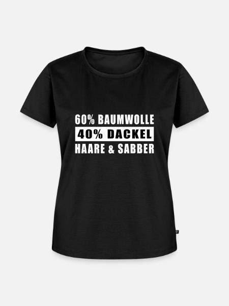 Lustige Dackel Sprüche - Frauen Premium Bio T-Shirt - Schwarz