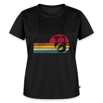 Cobra King Snake Animaux sauvages Serpent venimeux - T-shirt Premium bio Femme - noir - Devant - Selfina (174cm)