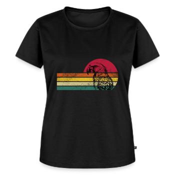 Adlermotiv Adler Weisskopfseeadler Adler - Frauen Premium Bio T-Shirt - Schwarz - Vorne - Selfina (174cm)