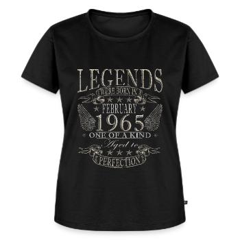 February 1965 Anniversary February 1965 Retro - Women's Premium Organic T-shirt - black - Front - Selfina (174cm)