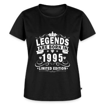 1995 Geburtstag Jahrgang 1995 Geboren Vintage 1995 - Frauen Premium Bio T-Shirt - Schwarz - Vorne - Selfina (174cm)