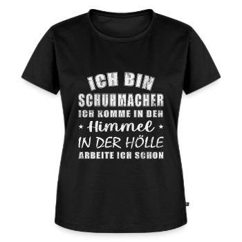 Lustiges Schuhmacher Handwerker perfekt Geschenk - Frauen Premium Bio T-Shirt - Schwarz - Vorne - Selfina (174cm)