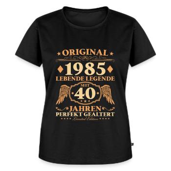 Original 1985 Lebende Legende 40. Geburtstag - Frauen Premium Bio T-Shirt - Schwarz - Vorne - Selfina (174cm)