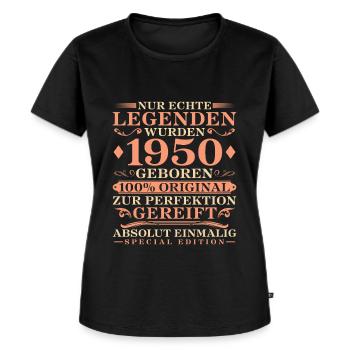 75 Jahre Original 1950 Geburtstag - Frauen Premium Bio T-Shirt - Schwarz - Vorne - Selfina (174cm)