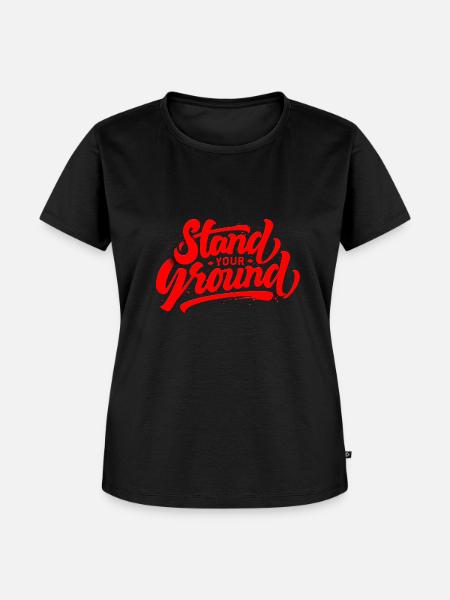 stand your ground - Frauen Premium Bio T-Shirt - Schwarz