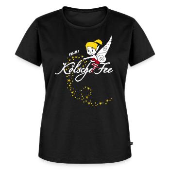 Kölsche Fee - Frauen Premium Bio T-Shirt - Schwarz - Vorne - Selfina (174cm)