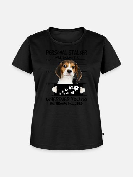 Beagle - Frauen Premium Bio T-Shirt - Schwarz