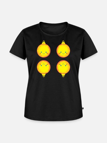 Schöne Weihnachtskugeln Christbaumkugeln - Frauen Premium Bio T-Shirt - Schwarz