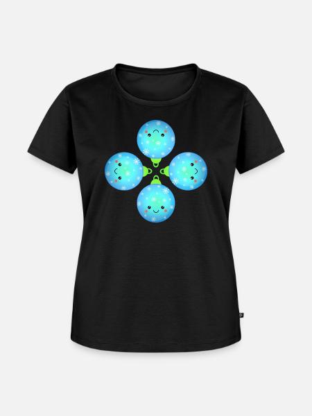 Schöne Weihnachtskugeln Christbaumkugeln - Frauen Premium Bio T-Shirt - Schwarz
