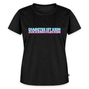 Diabetes ist kein Zuckerschlecken - Frauen Premium Bio T-Shirt - Schwarz - Vorne - Selfina (174cm)