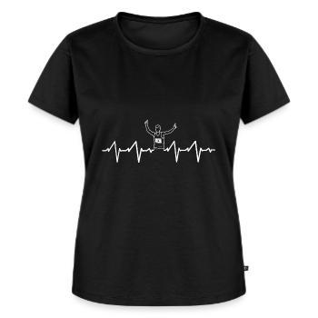 Marathon de Heartbeat - T-shirt Premium bio Femme - noir - Devant - Selfina (174cm)