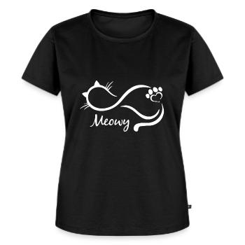 Katzen-Liebhaber-T-Shirt - Frauen Premium Bio T-Shirt - Schwarz - Vorne - Selfina (174cm)