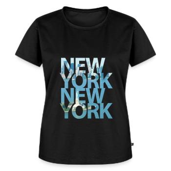New York, New York - Frauen Premium Bio T-Shirt - Schwarz - Vorne - Selfina (174cm)