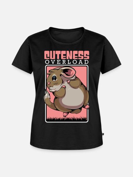 Niedliche Maus Überfluss Chinchilla - Frauen Premium Bio T-Shirt - Schwarz