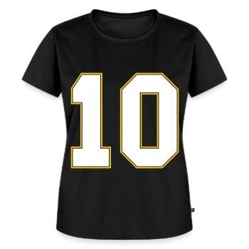 10 number jersey - Women's Premium Organic T-shirt - black - Front - Selfina (174cm)