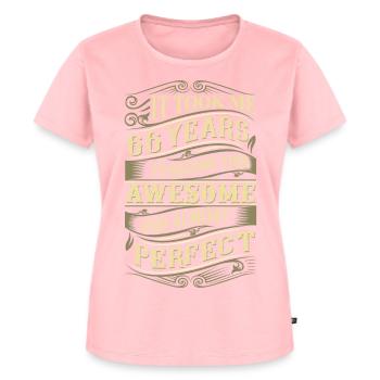 66. Geburtstag - Frauen Premium Bio T-Shirt - Rosa - Vorne - AI Model Female 172 dark (172cm)