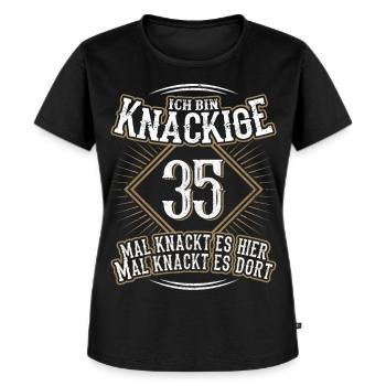 35. Geburtstag Lustig Geschenk - Frauen Premium Bio T-Shirt - Schwarz - Vorne - Selfina (174cm)