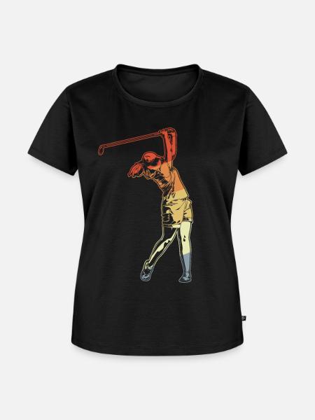 Golferin - Frauen Premium Bio T-Shirt - Schwarz