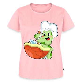 Schildkröte Koch Kochtopf Kochen - Frauen Premium Bio T-Shirt - Rosa - Vorne - AI Model Female 172 dark (172cm)