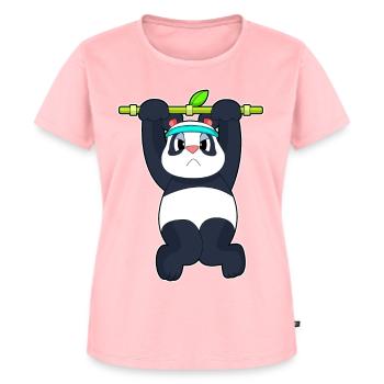 Panda Bodybuilder Pull-ups Bodybuilding - Women's Premium Organic T-shirt - rose - Front - AI Model Female 172 dark (172cm)