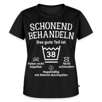 38. Geburtstag Schonend Behandeln 38 Teil Ist 38 - Frauen Premium Bio T-Shirt - Schwarz - Vorne - Selfina (174cm)