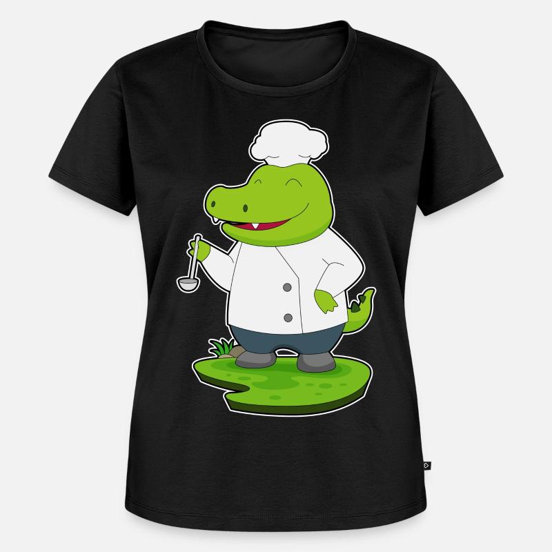 Cuisson à la cuillère à crocodile - T-shirt Premium bio Femme - noir