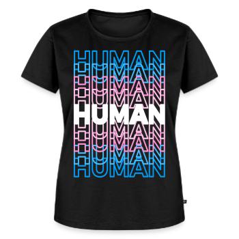 Transgenre humain - T-shirt Premium bio Femme - noir - Devant - Selfina (174cm)