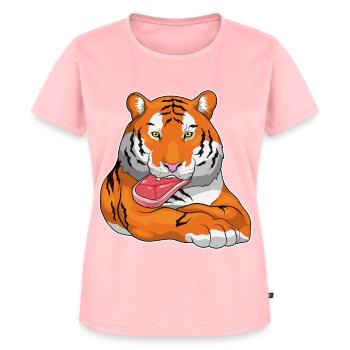 Tiger Fleisch - Frauen Premium Bio T-Shirt - Rosa - Vorne - AI Model Female 172 dark (172cm)
