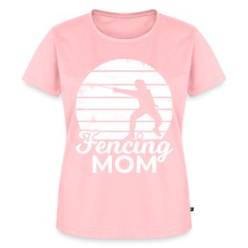 Mom Fencer - Women's Premium Organic T-shirt - rose - Front - AI Model Female 172 dark (172cm)