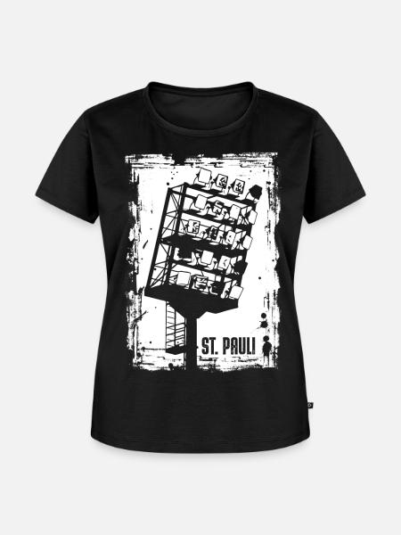 St Pauli Millerntor Stadionlichter - Frauen Premium Bio T-Shirt - Schwarz