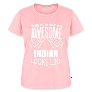 Indien - Frauen Premium Bio T-Shirt - Rosa - Vorne - AI Model Female 172 dark (172cm)
