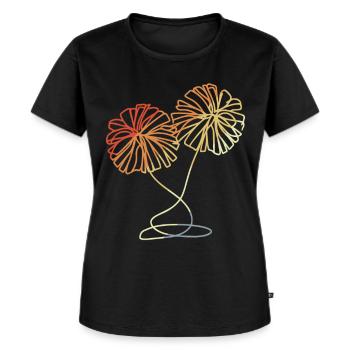 Pom-pom girl pompons croquis - T-shirt Premium bio Femme - noir - Devant - Selfina (174cm)