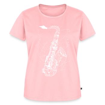 Croquis de saxophone - T-shirt Premium bio Femme - rose - Devant - AI Model Female 172 dark (172cm)