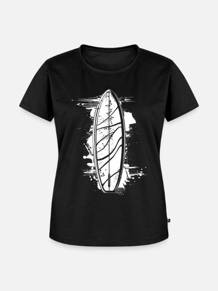 Surfbrett Streetart - Frauen Premium Bio T-Shirt - Schwarz