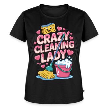 T-shirt drôle de dame de nettoyage - T-shirt Premium bio Femme - noir - Devant - Selfina (174cm)