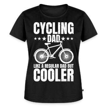 Cycling Dad Bike Rider & Cyclist Father's Day - Frauen Premium Bio T-Shirt - Schwarz - Vorne - Selfina (174cm)