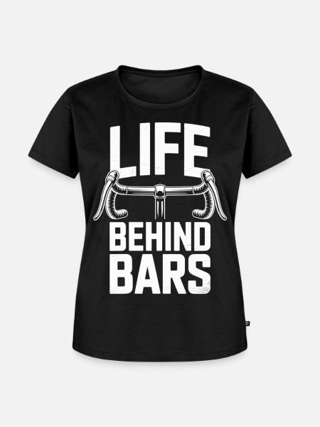 Lebensstil Fahrrad Grafik - Frauen Premium Bio T-Shirt - Schwarz
