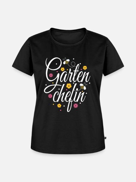 Gärtnerin Gartenchefin  - Frauen Premium Bio T-Shirt - Schwarz