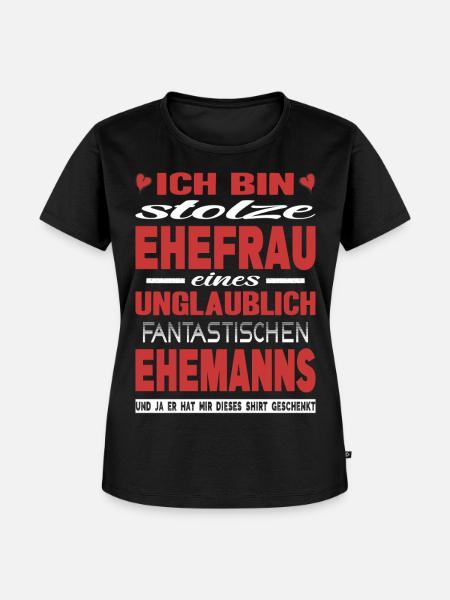 Ehefrau Geschenk Ehemann Partnerin Frauen - Frauen Premium Bio T-Shirt - Schwarz