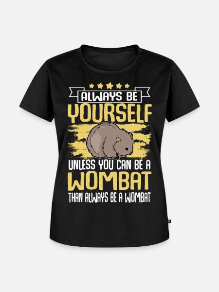 Wombat - Frauen Premium Bio T-Shirt - Schwarz