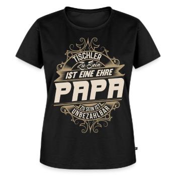 Papa charpentier - T-shirt Premium bio Femme - noir - Devant - Selfina (174cm)