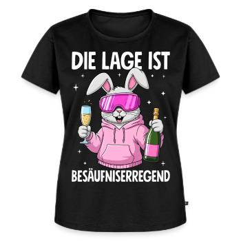 Die Lage Ist Besäufniserregend - Frauen Premium Bio T-Shirt - Schwarz - Vorne - Selfina (174cm)