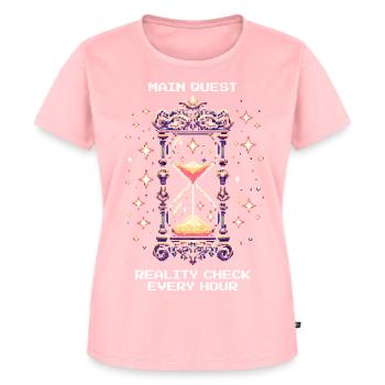 Quête principale : Rappel à la réalité toutes les heures | Rêve lucide - T-shirt Premium bio Femme - rose - Devant - AI Model Female 172 dark (172cm)