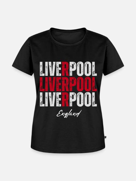 Liverpool England, Englischer Stolz - Frauen Premium Bio T-Shirt - Schwarz
