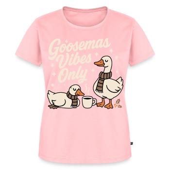Goosemas Vibes Nur Weihnachtsgans - Frauen Premium Bio T-Shirt - Rosa - Vorne - AI Model Female 172 dark (172cm)