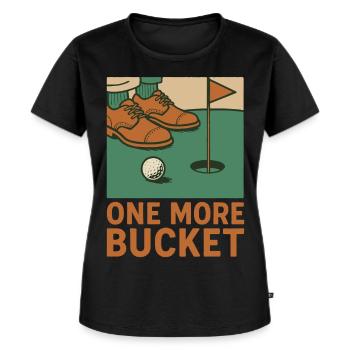Funny Golf One More Bucket Golf Lover Golfer - T-shirt Premium bio Femme - noir - Devant - Selfina (174cm)
