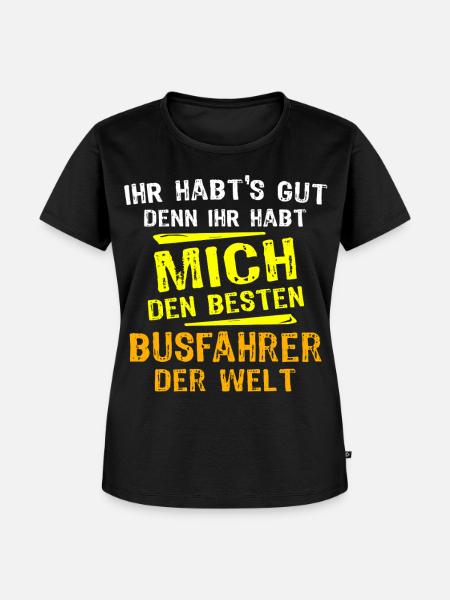Busfahrer Geschenk - Frauen Premium Bio T-Shirt - Schwarz