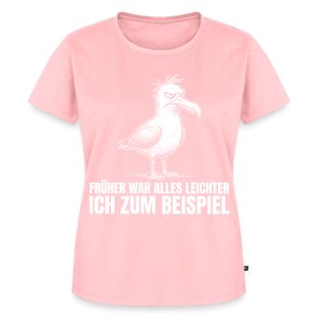 Früher war alles leichter – Ich zum Beispiel - Frauen Premium Bio T-Shirt - Rosa - Vorne - AI Model Female 172 dark (172cm)