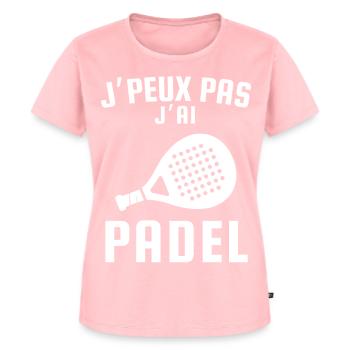 Je peux pas j ai padel - T-shirt Premium bio Femme - rose - Devant - AI Model Female 172 dark (172cm)